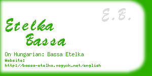 etelka bassa business card